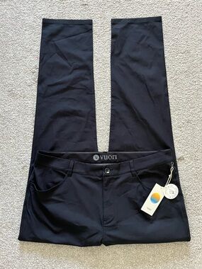 NWT Vuori Meta Black Pants Size 36